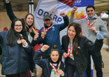 Foulées de l'assurance 2023, photo de groupe des participants salariés de l'OCIRP