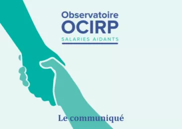 VISUEL OBSERVATOIRE COMMUNIQUE DE PRESSE, observatoire ocirp salariés aidants, une poignée de main dessinée en tons de vert